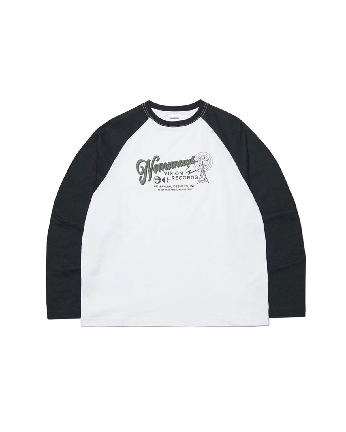 【NOMANUAL】VISION RECORDS RAGLAN LONG SLEEVE TEE