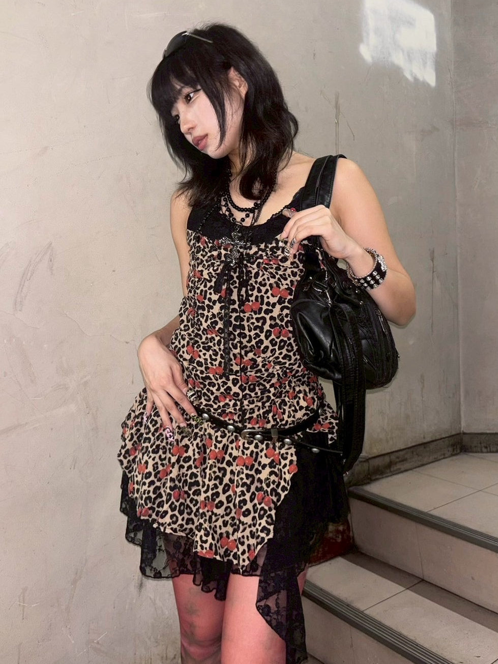 7/11 20:00発売【BABY09】leopard frill lace sleeveless