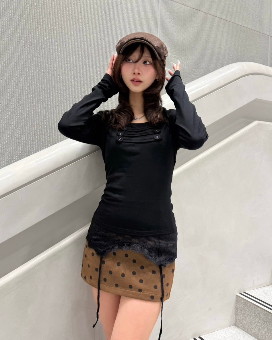 大阪店 WEB限定 受注制【Never mind the XU】Noir Napoleon Long Sleeve Tee