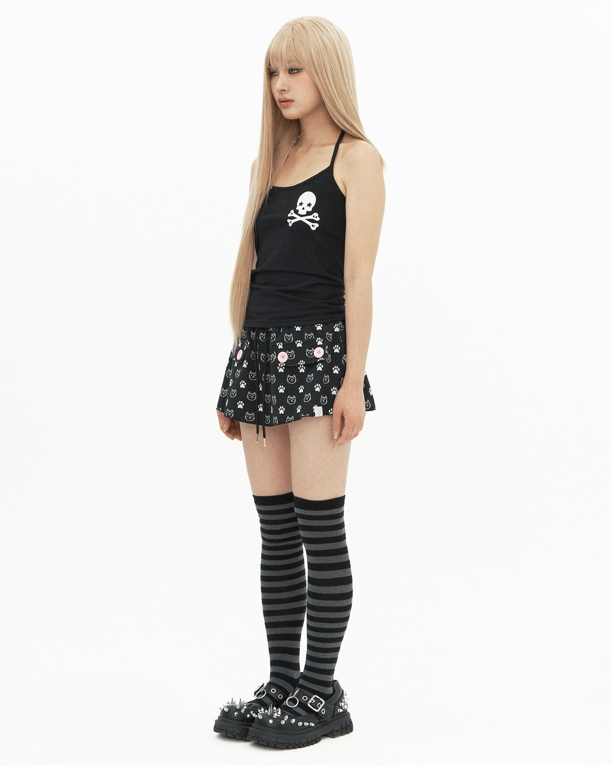 【SETUP-EXE】SKULL LOGO LINE HALTERNECK