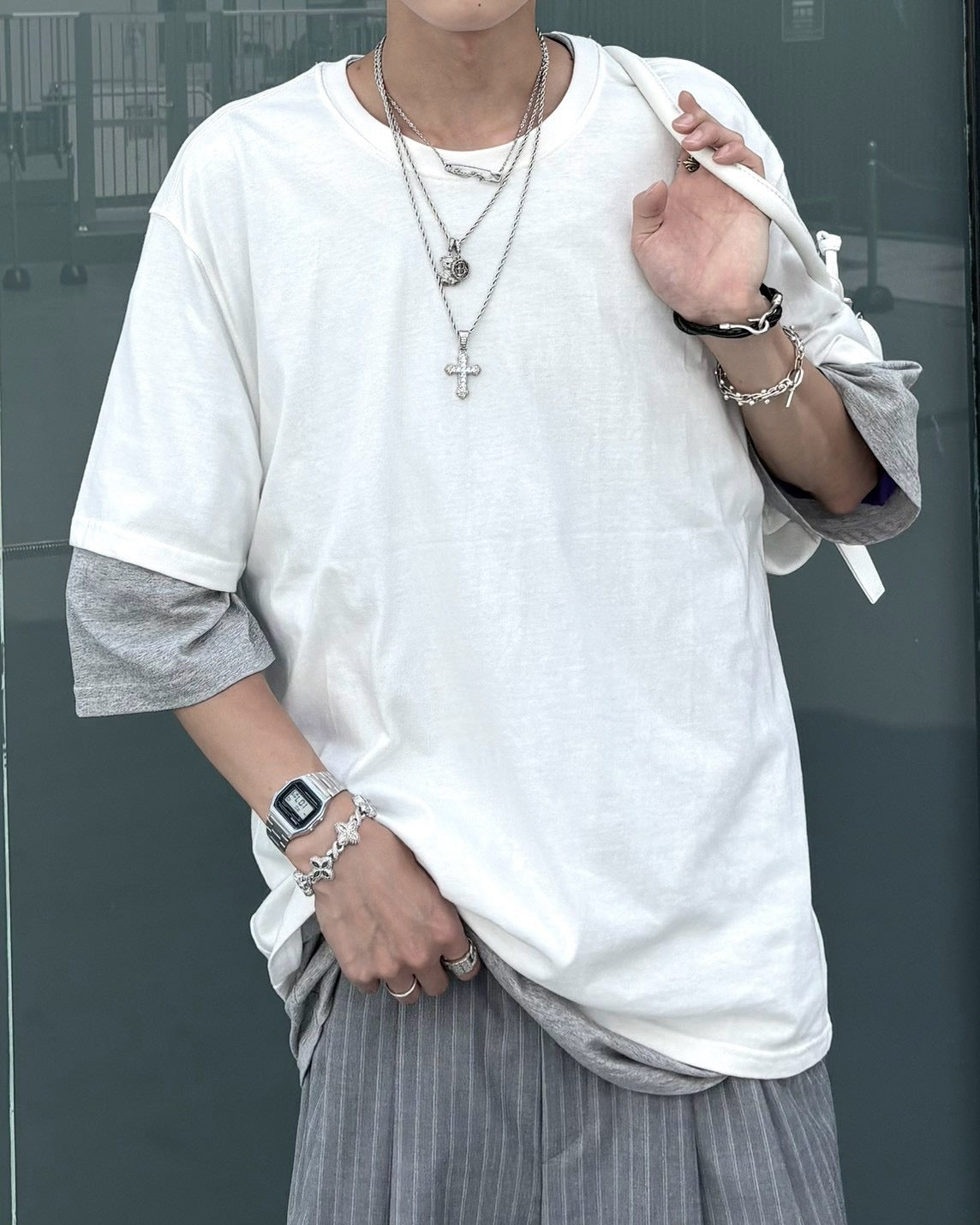 受注制【nmtc+】Eyelet Cutout Tee (2color)
