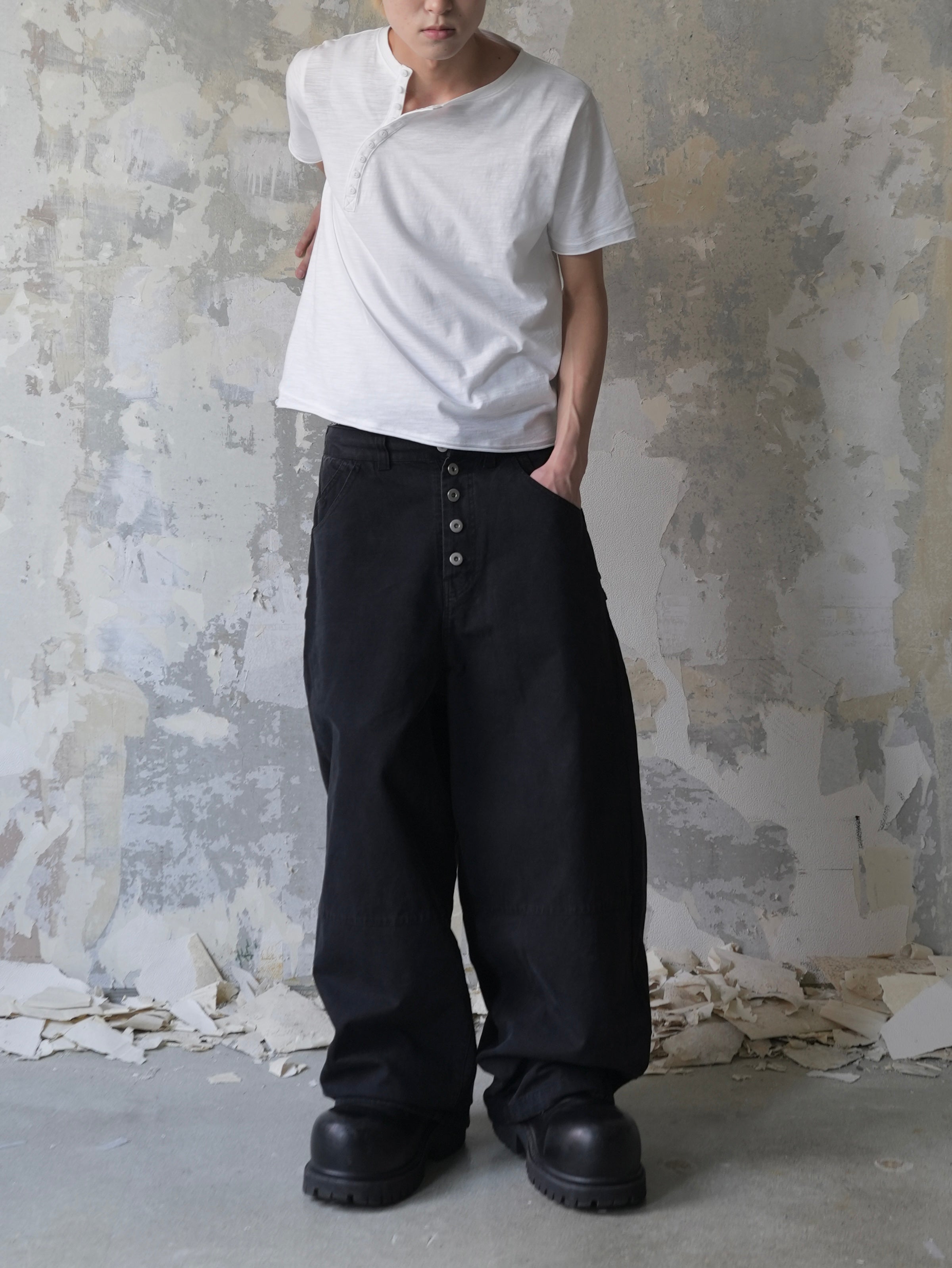 【Lee fi Ne】Ripstop Button Fly Trousers