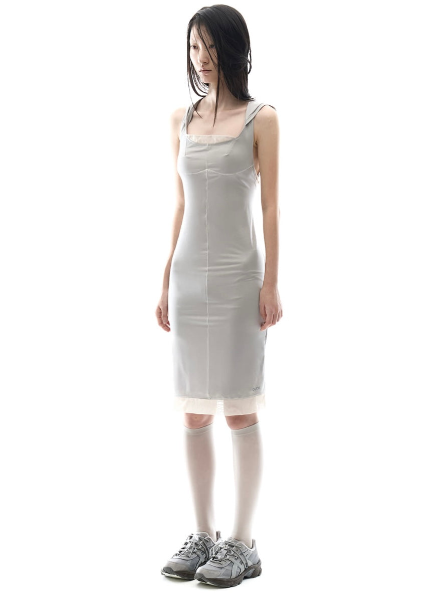 【OJOS】Flatseam Halter Midi Dress