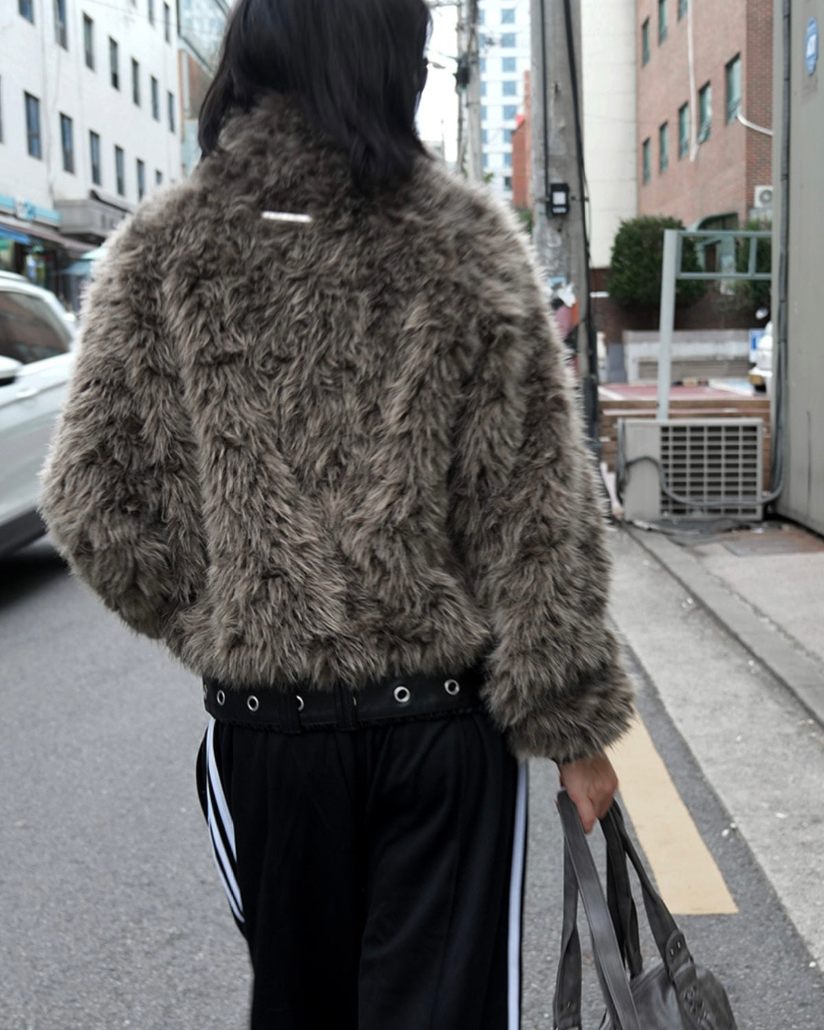 【FANCY CLUB】TOGGLE LEATHER FUR JACKET