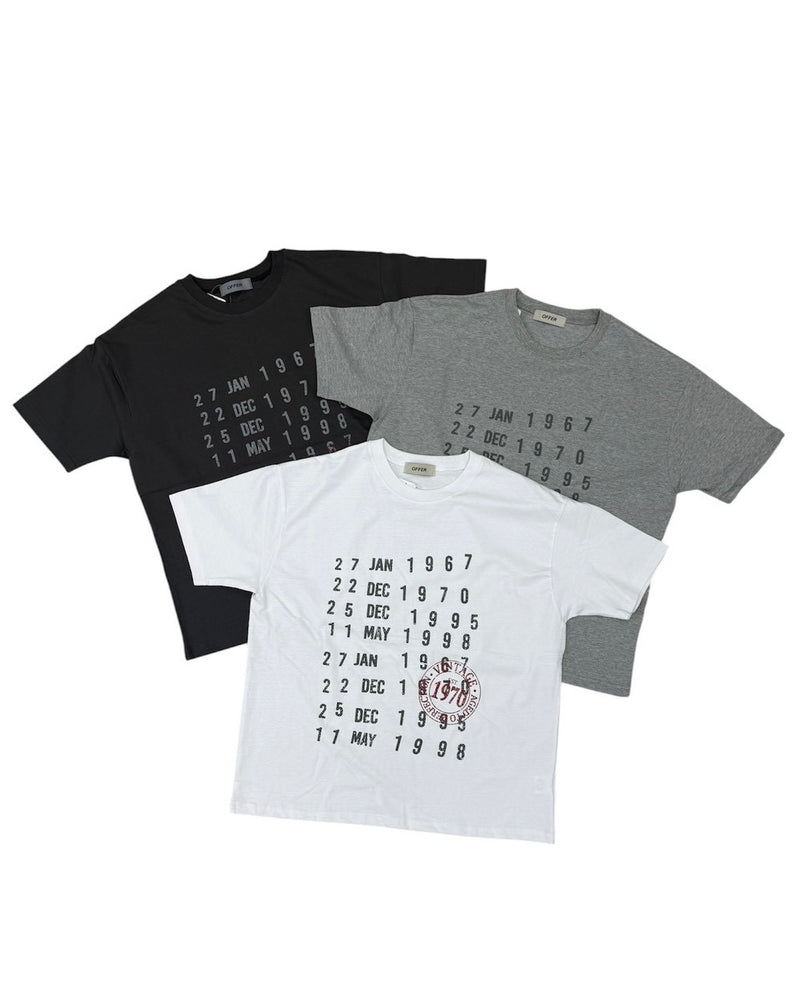 受注制【nmtc+】Washed Semi Crop Lettering Tee (3color)