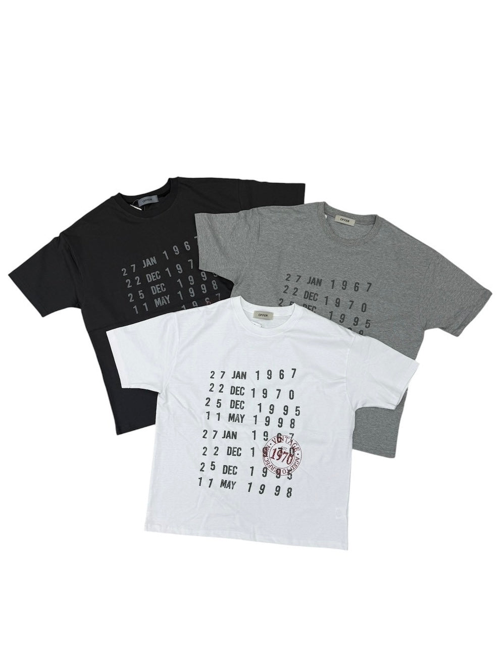 6/19 20:00発売 受注制【nmtc+】Washed Semi Crop Lettering Tee (3color)