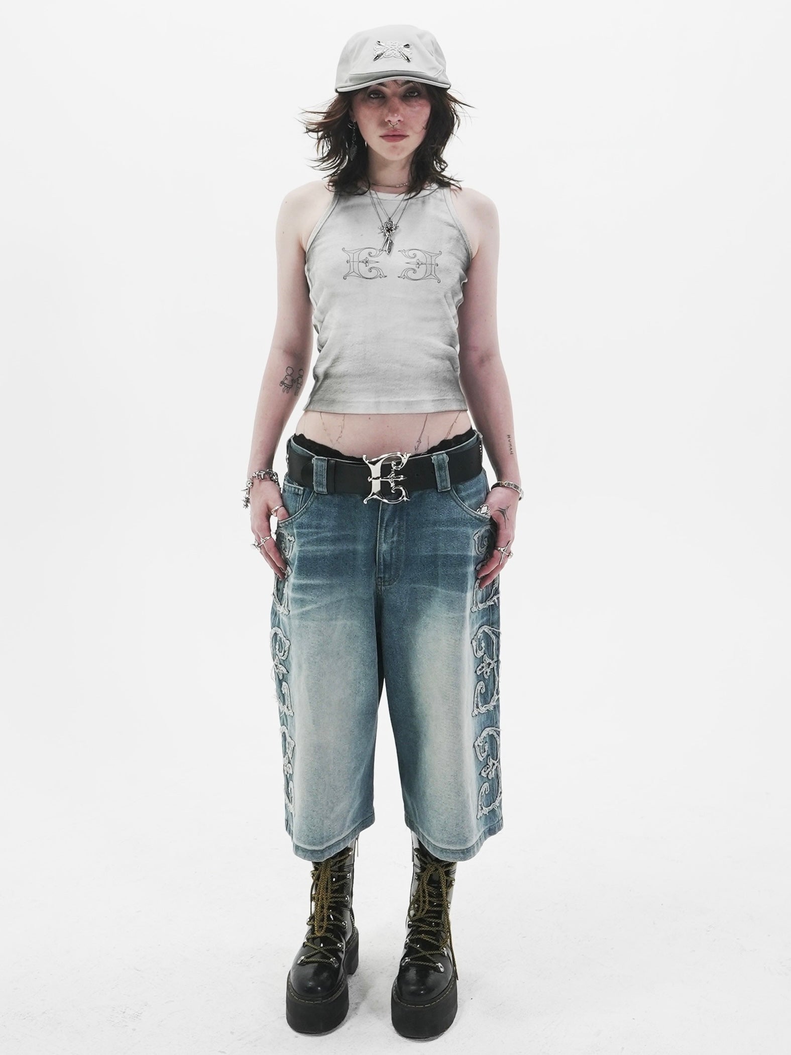【E RIN AI E】ASH GEMINI SLEEVELESS