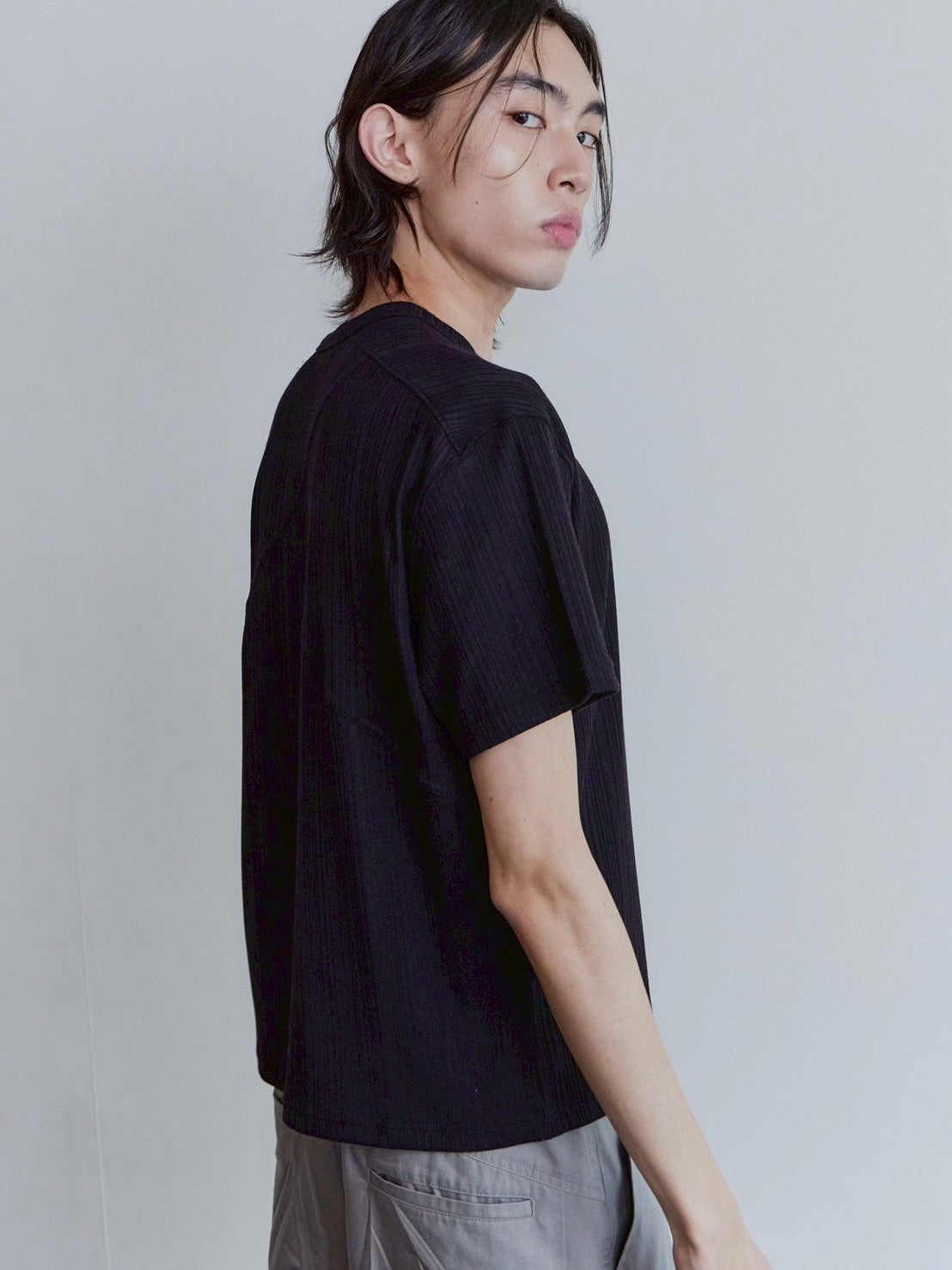 【Waviness】Rib Textured T-shirts