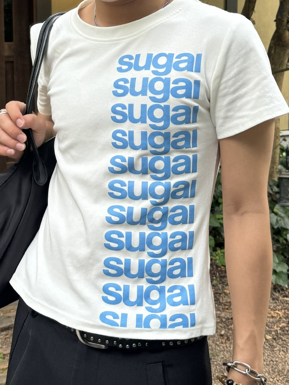 国際配送【RENOL】stacked logo print tee