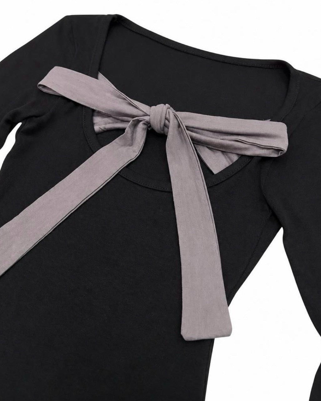 受注制【nmtc+】Ribbon Layered Long Sleeve Top (2color)