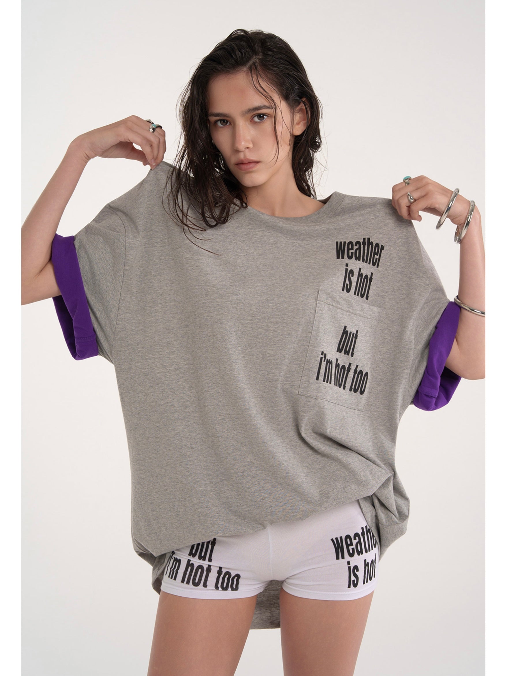 【ESC STUDIO】two sleeve hot t-shirt