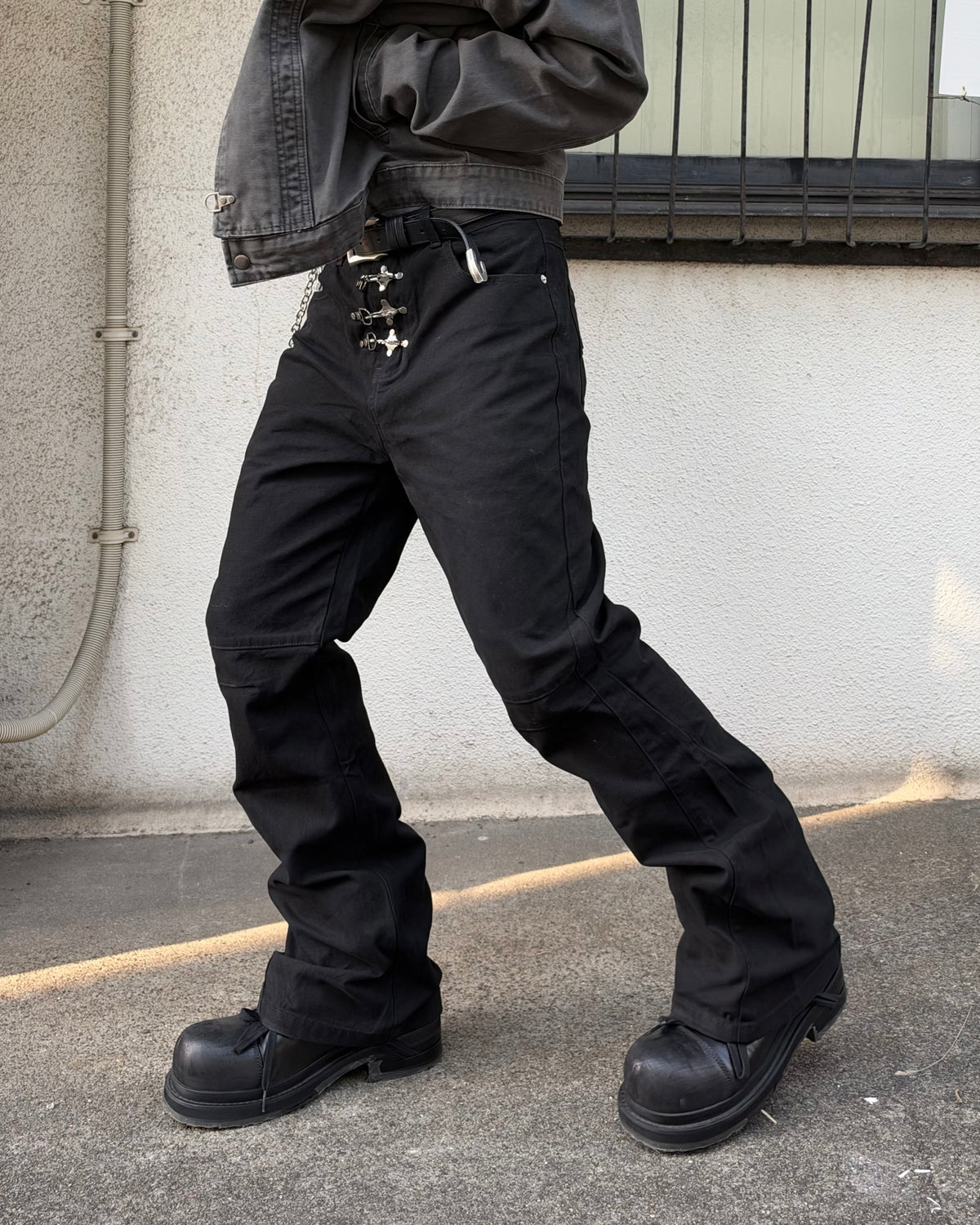 大阪店WEB限定受注制【Chikashitsu +】triple hook dyed  pants (2color)