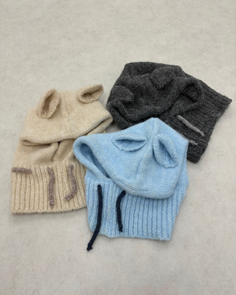9/18 20:00 発売
国際配送【Nerd out XU】Kumasan Knit Balaclava