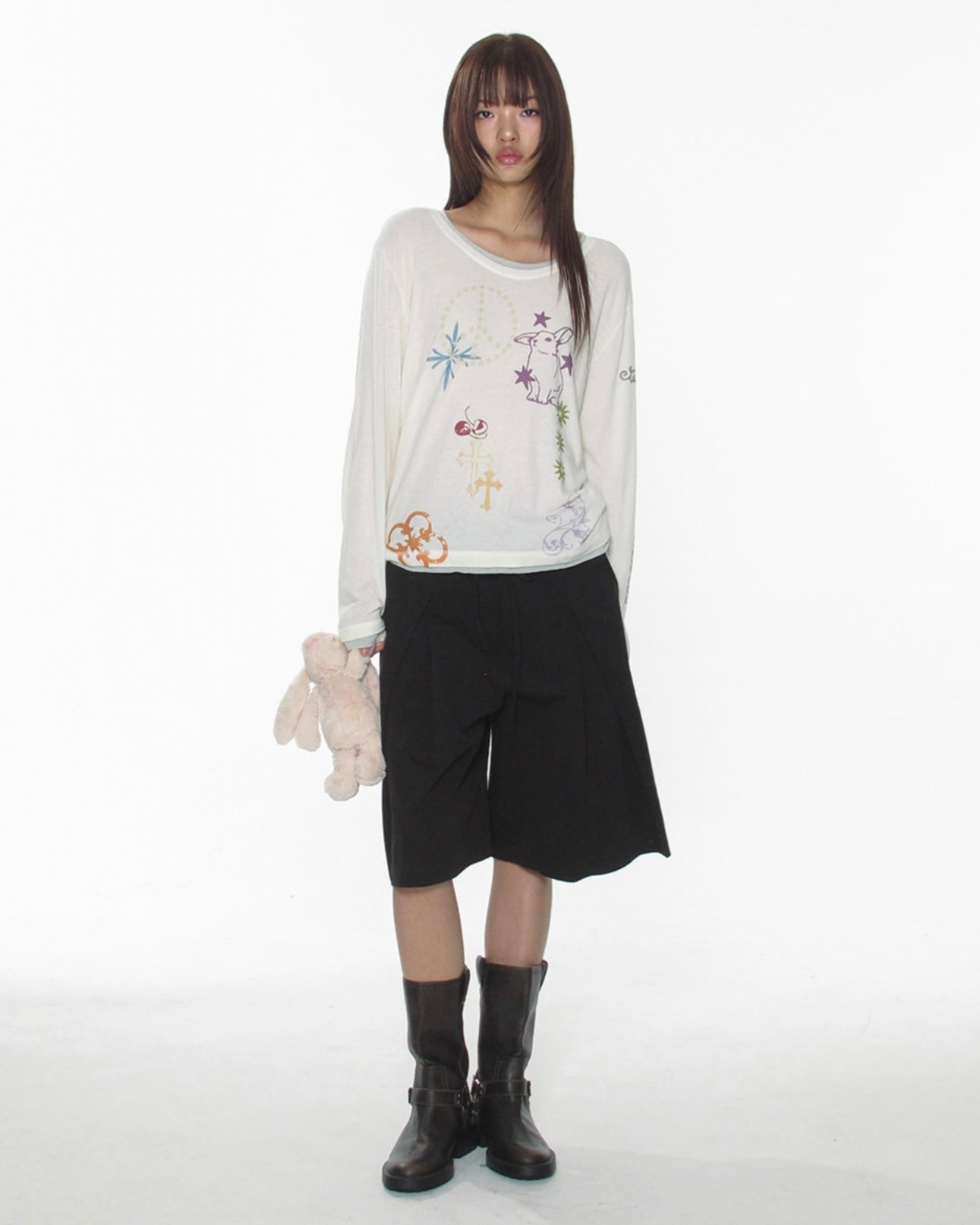 【CRANK】TATOO LAYERED TOP