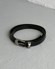 国際配送【LUV CODE】pin buckle slim leather belt
