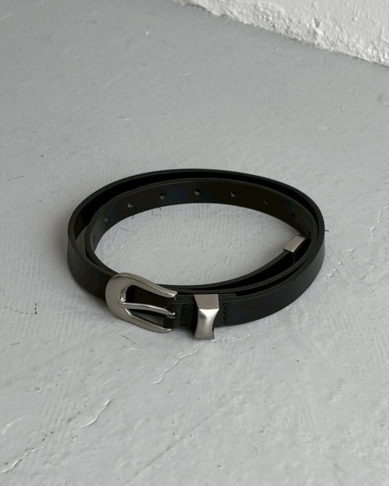 国際配送【LUV CODE】pin buckle slim leather belt