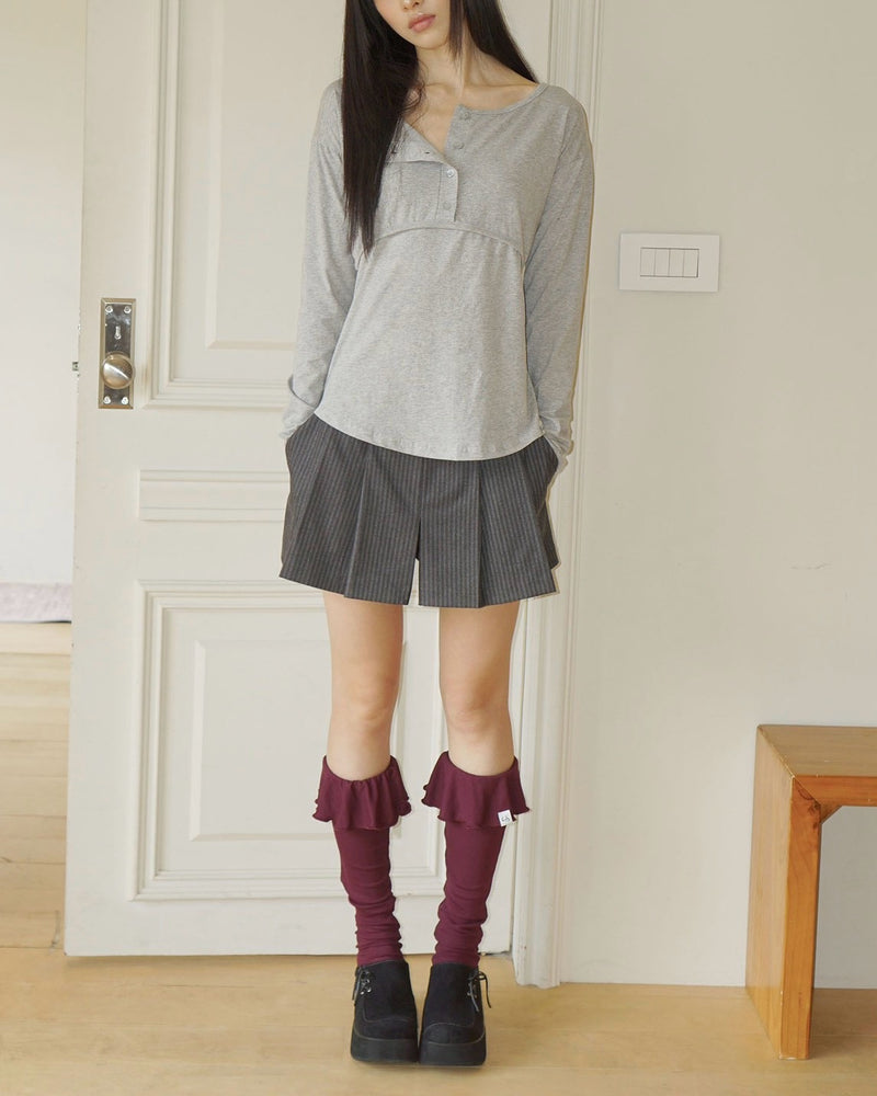 【Uglyshadow】STRIPE PLEATED PANTS