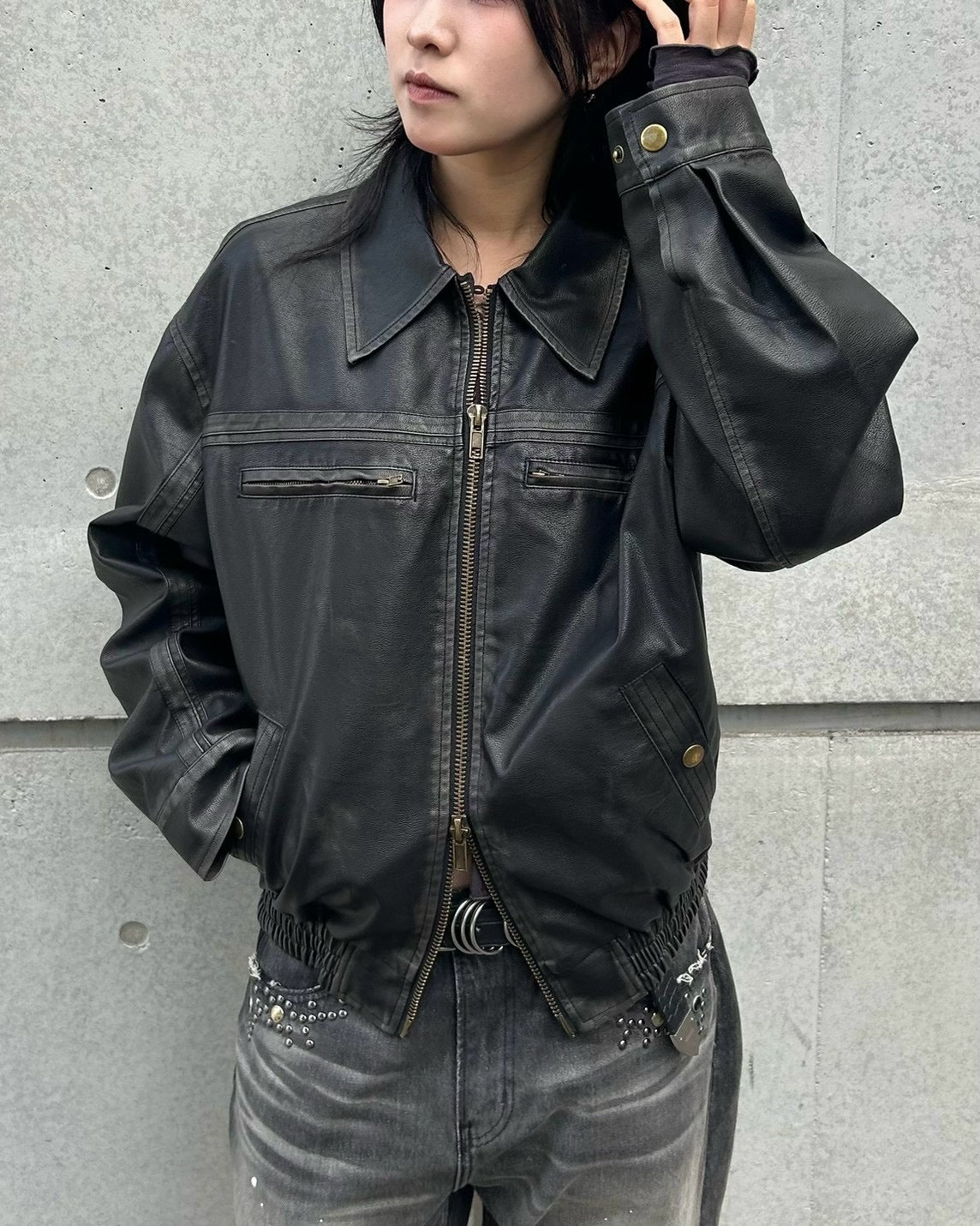 受注制【OaKS】washed coating jacket (2color)