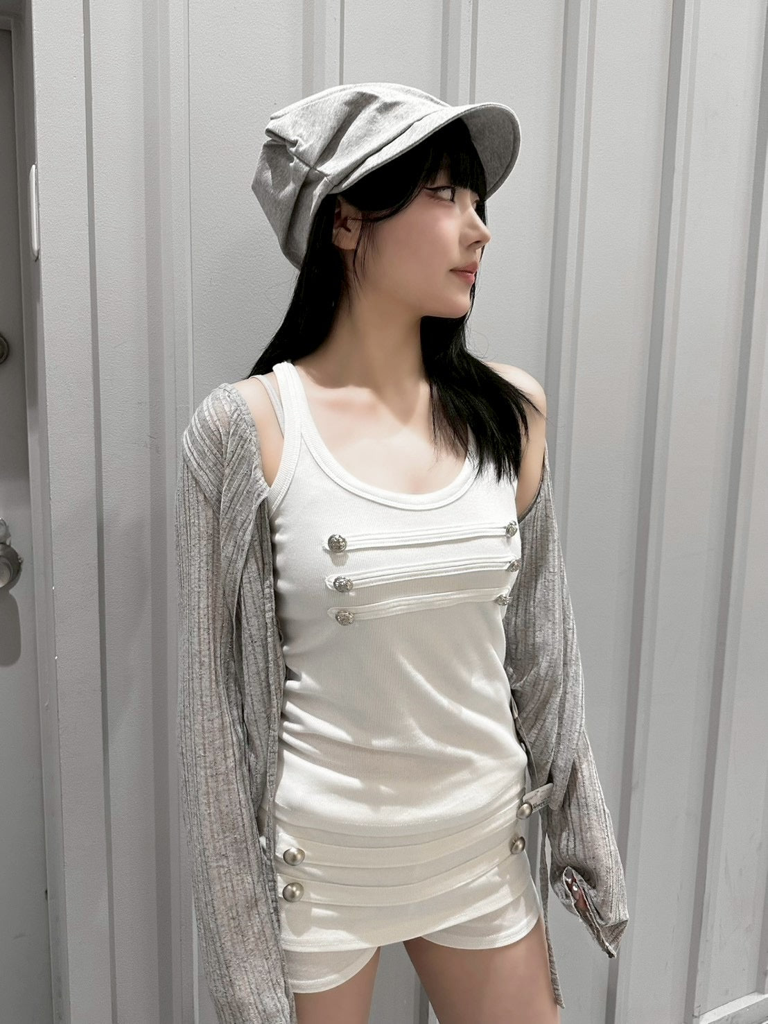7/10 20:00発売 受注制【nmtc+】Button Shirring Skort (3color)