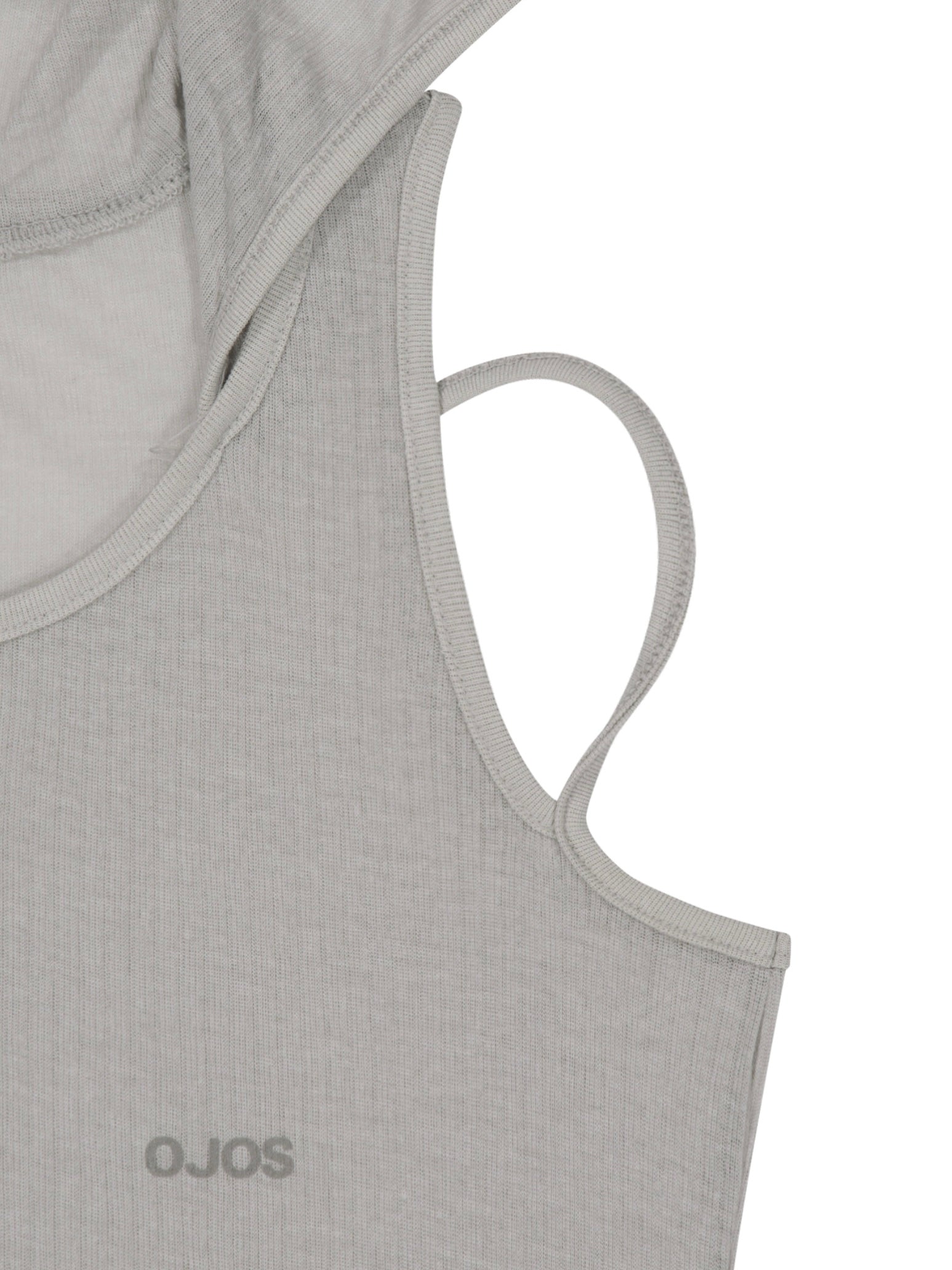 【OJOS】Rib Hood Sleeveless