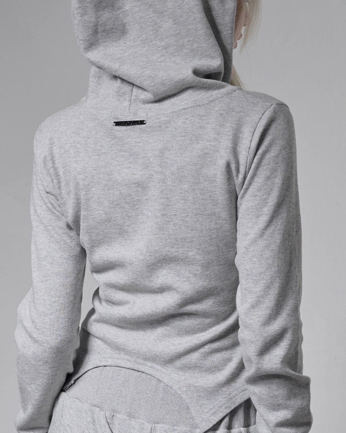 【FANCY CLUB】OVERLAY CROP HOODED ZIP-UP