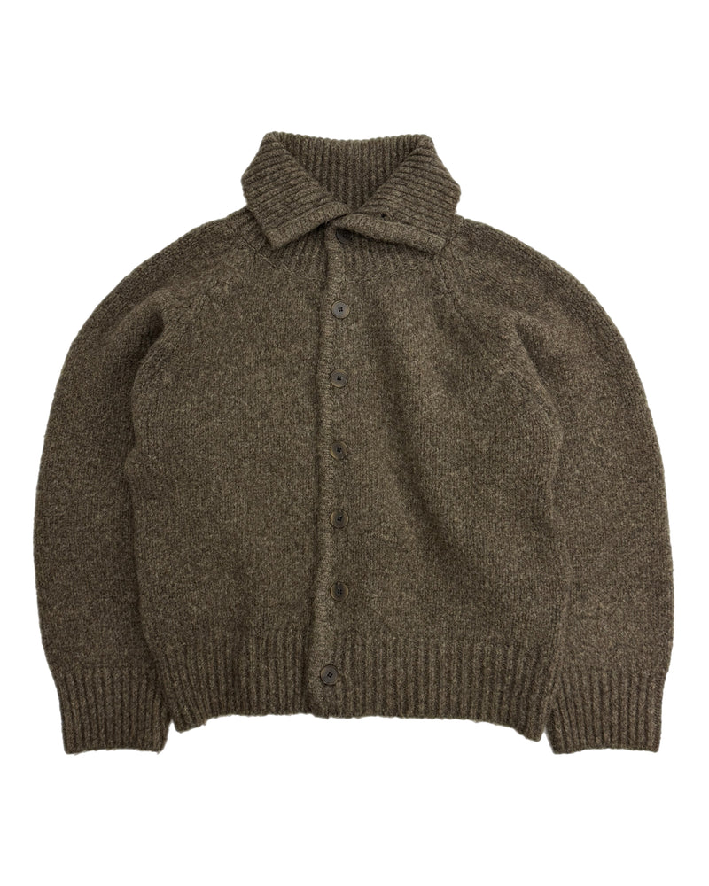 受注制【Chikashitsu +】high neck wool knit cardigan (3color)