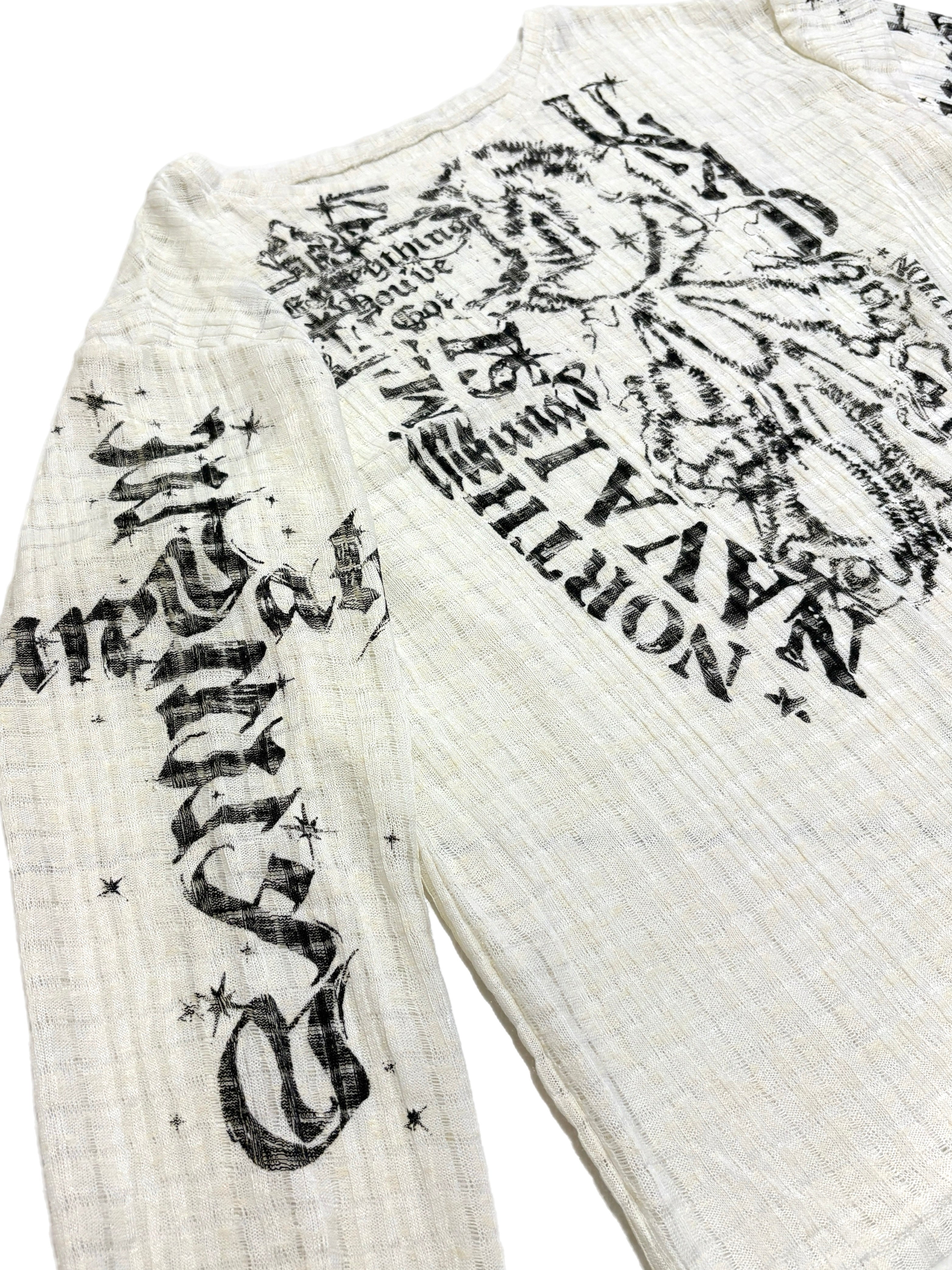 【BABY09】lettering see-through tops (2color)