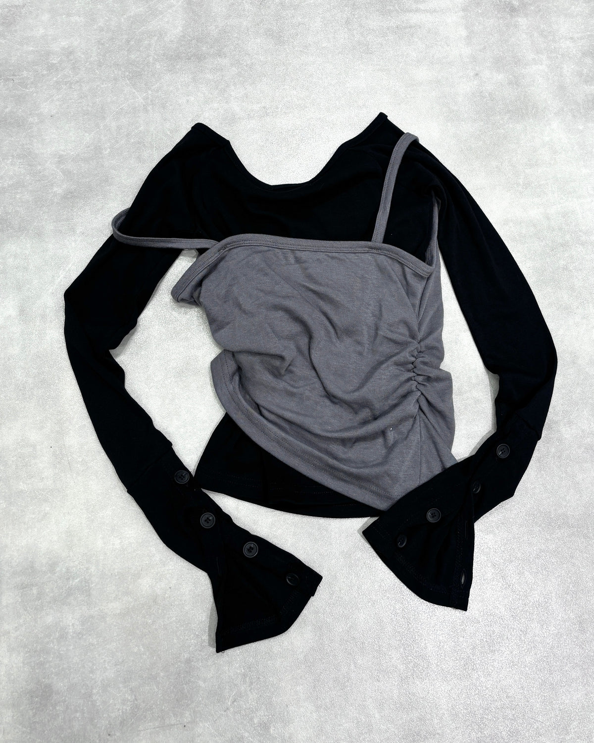 名古屋店WEB限定【nmtc+】Button Layered Cami Set Long sleeve (3color)