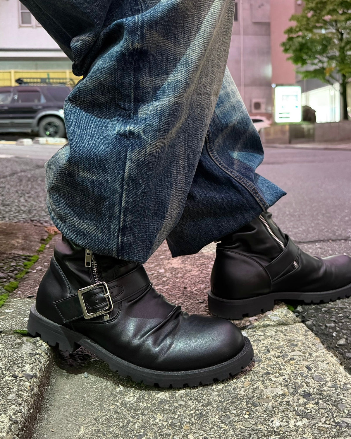 国際配送【RENOL】leather biker boots