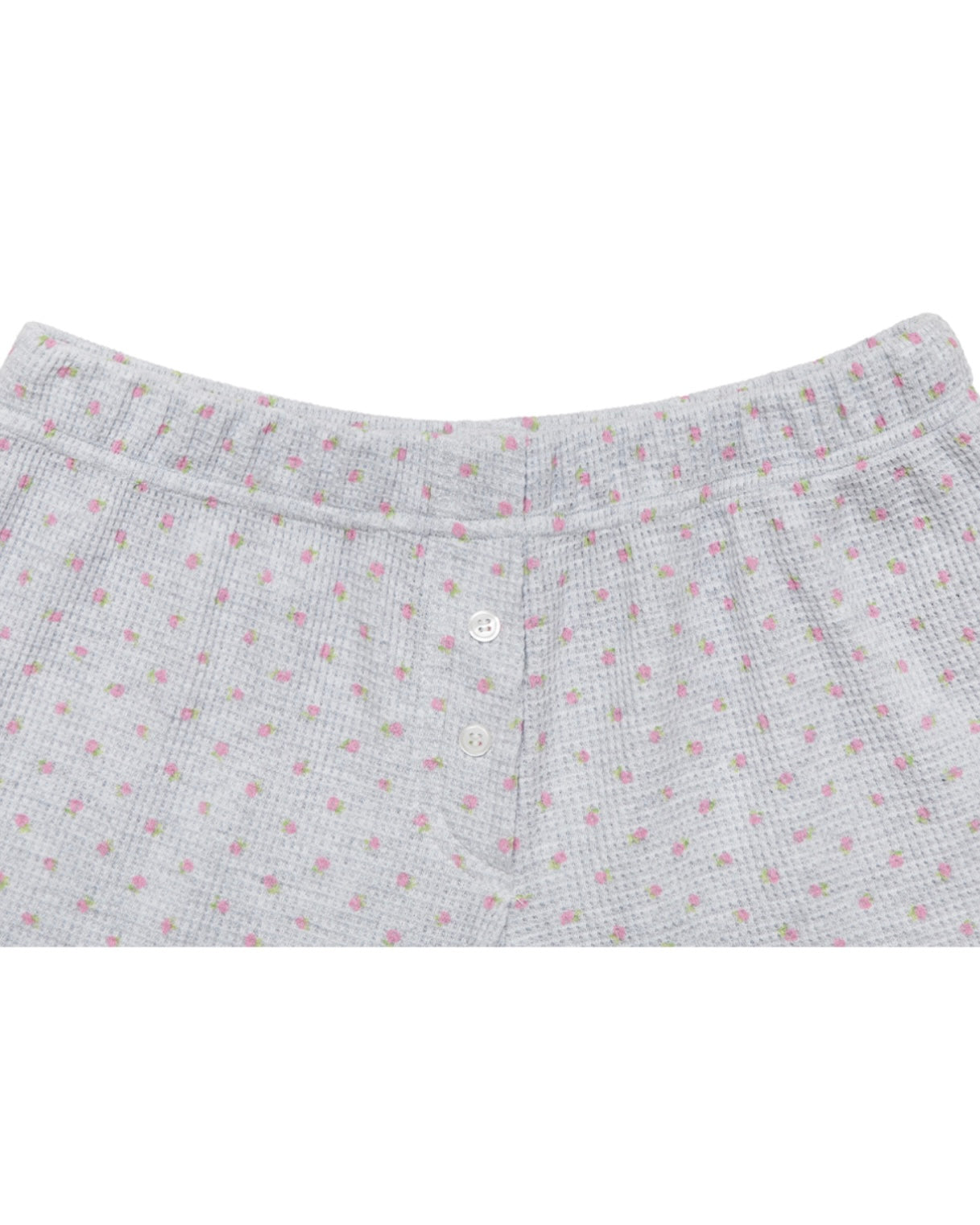 【CRANK】BUTTON FLOWER SHORTS