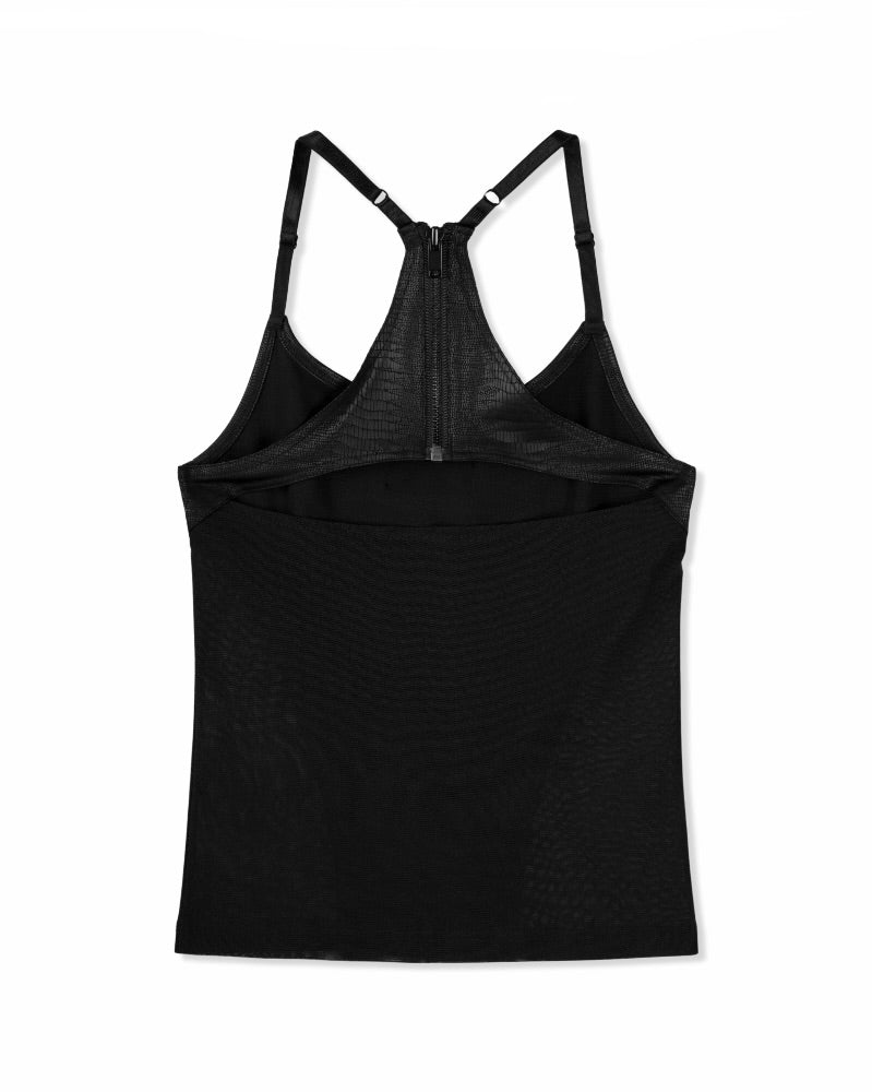 【bonienkiye】Back Zip Mesh Tank