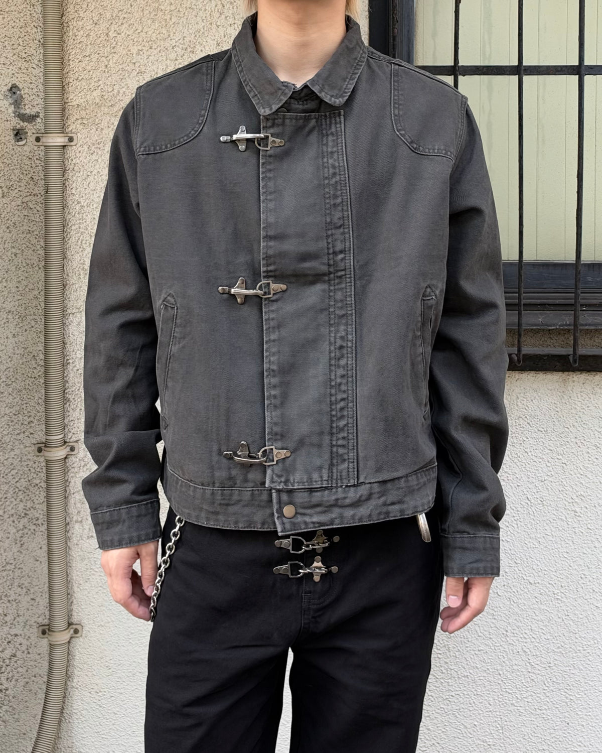 大阪店WEB限定受注制【Chikashitsu +】design hook cropped jacket (3color)