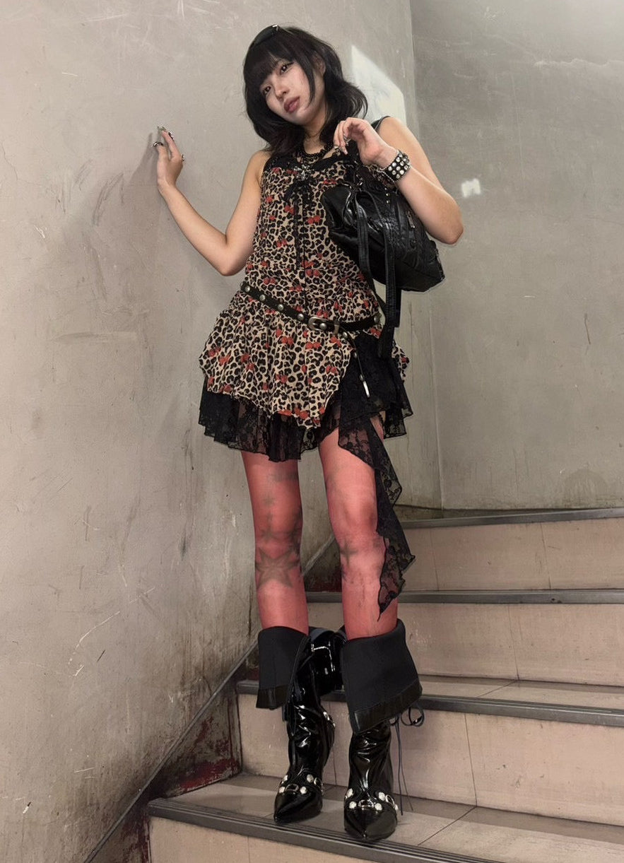 7/11 20:00発売【BABY09】leopard frill lace sleeveless