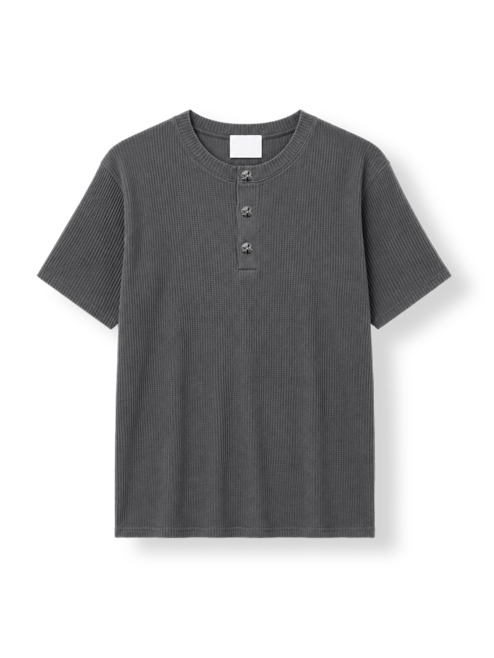 大阪店WEB限定受注制【Chikashitsu + 】button point henley neck t-shirt (3color)