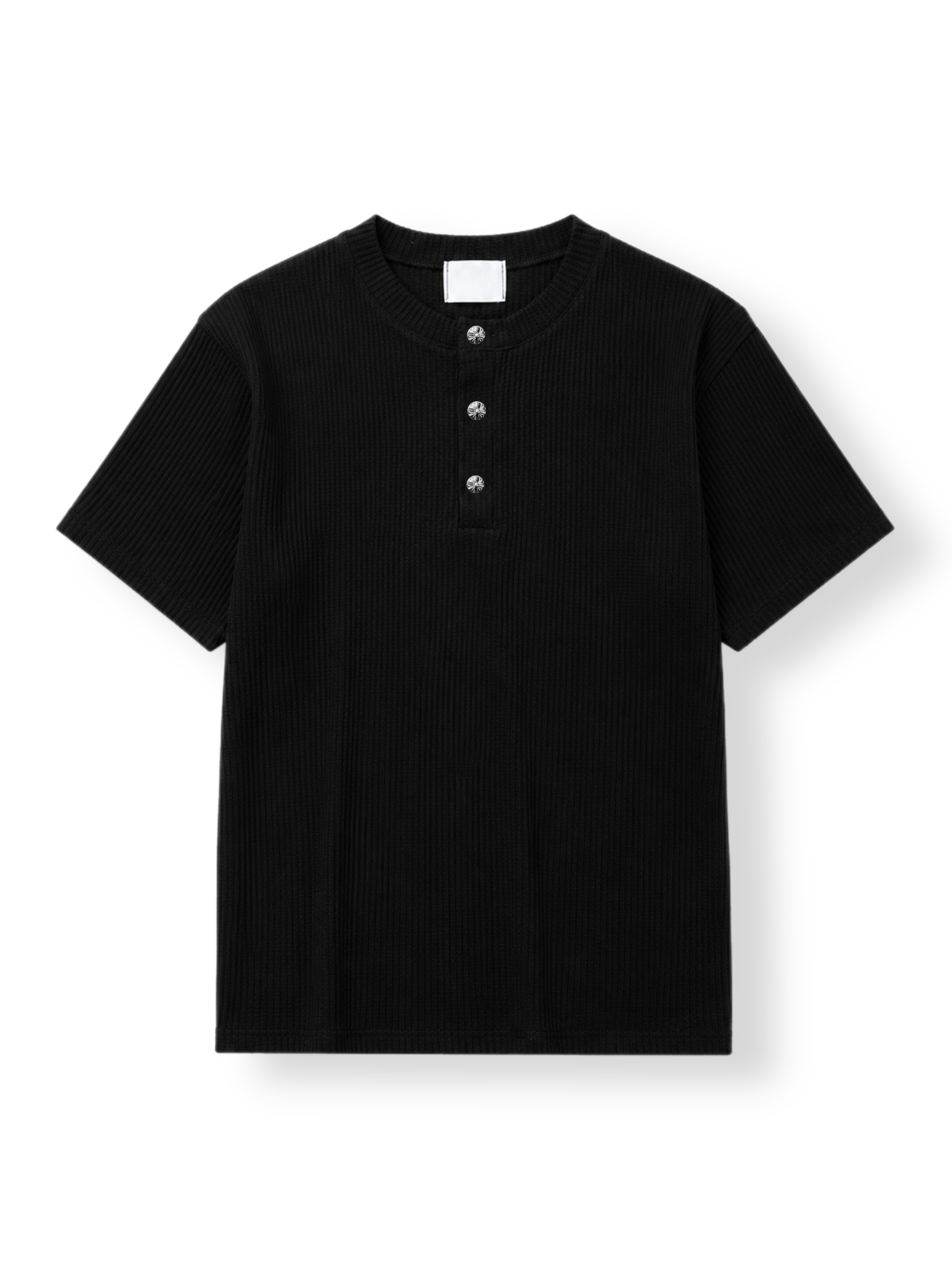 大阪店WEB限定受注制【Chikashitsu + 】button point henley neck t-shirt (3color)
