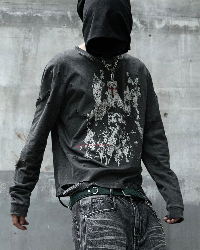 【roaringrad】Gloria Destroyed Long Sleeve