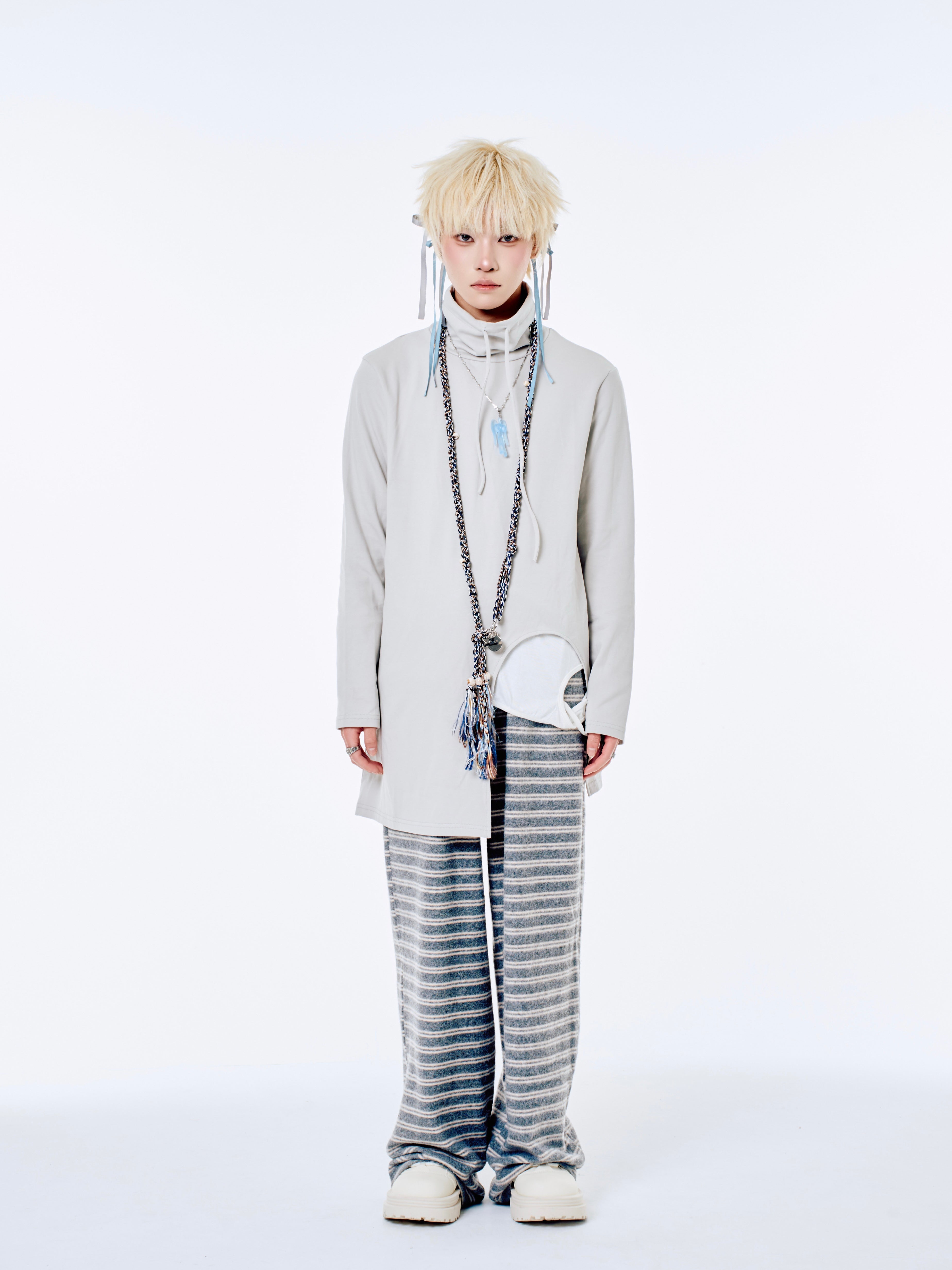 国際配送【Nerd out XU】fleece stripe pants (2color)