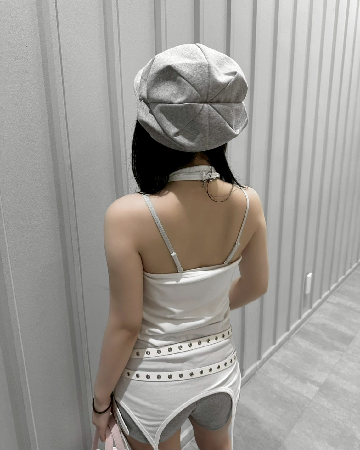 受注制【nmtc+】Layered Halter Strap Tank Dress (3color)