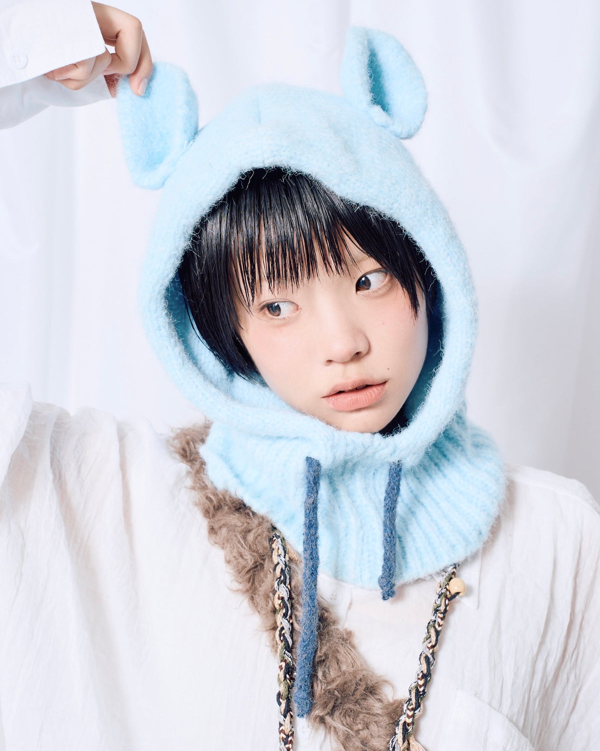 9/18 20:00 発売
国際配送【Nerd out XU】Kumasan Knit Balaclava
