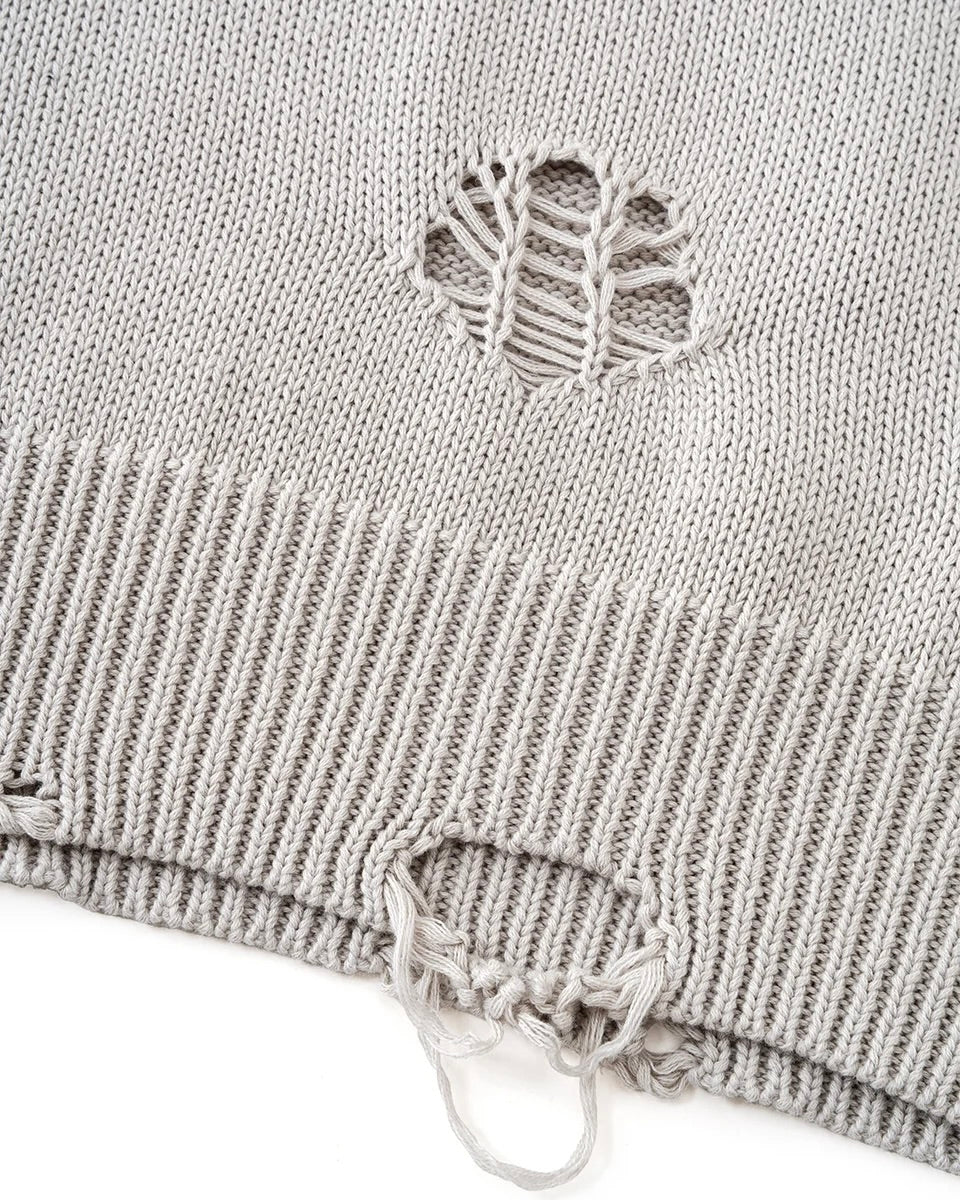 【SUPPLIER】Distressed Tribal Bones Crew Knit