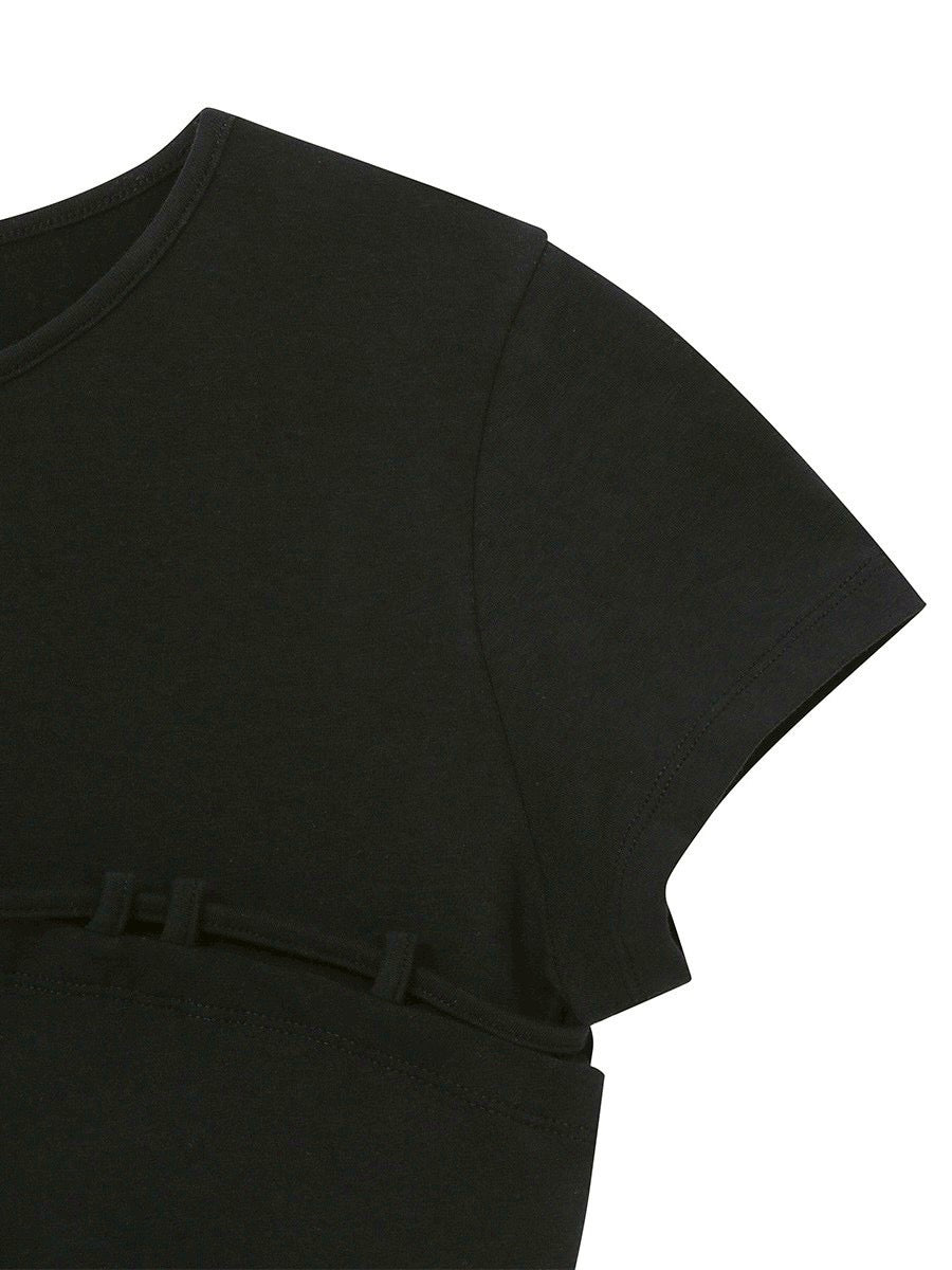 【Miseki seoul】String shirring short sleeve