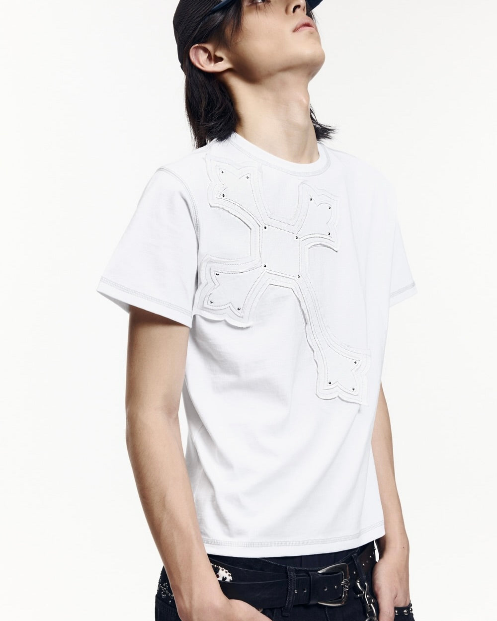 【AAKAM】Big Patch CROS2 Half Top