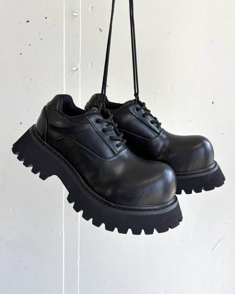 国際配送【LUV CODE】leather platform shoes