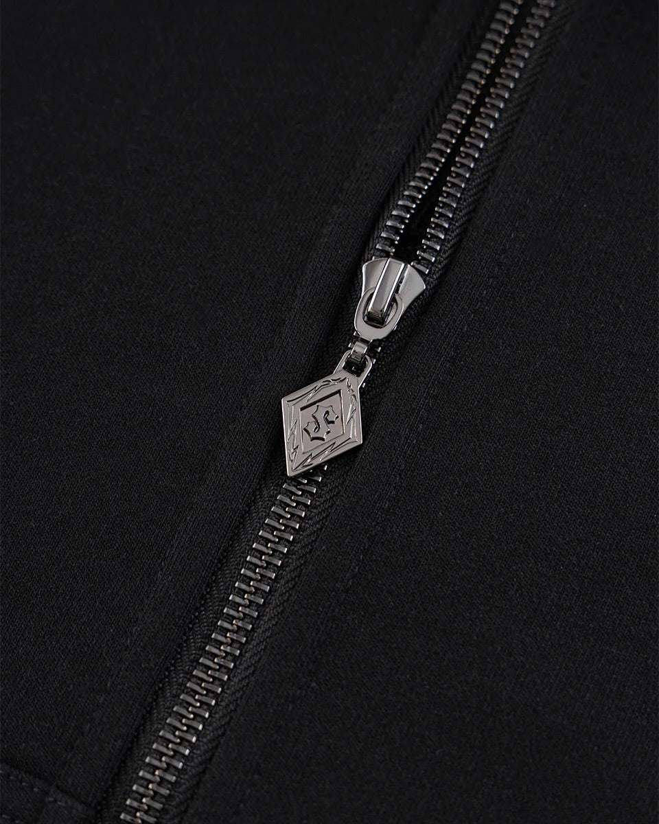 【SUPPLIER】Faux Fur Cross Zip Hoodie
