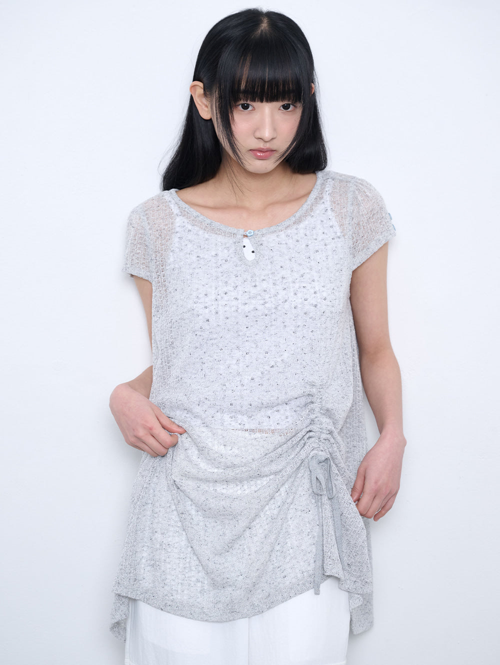 【TUOMIO】CROCHET MINI DRESS