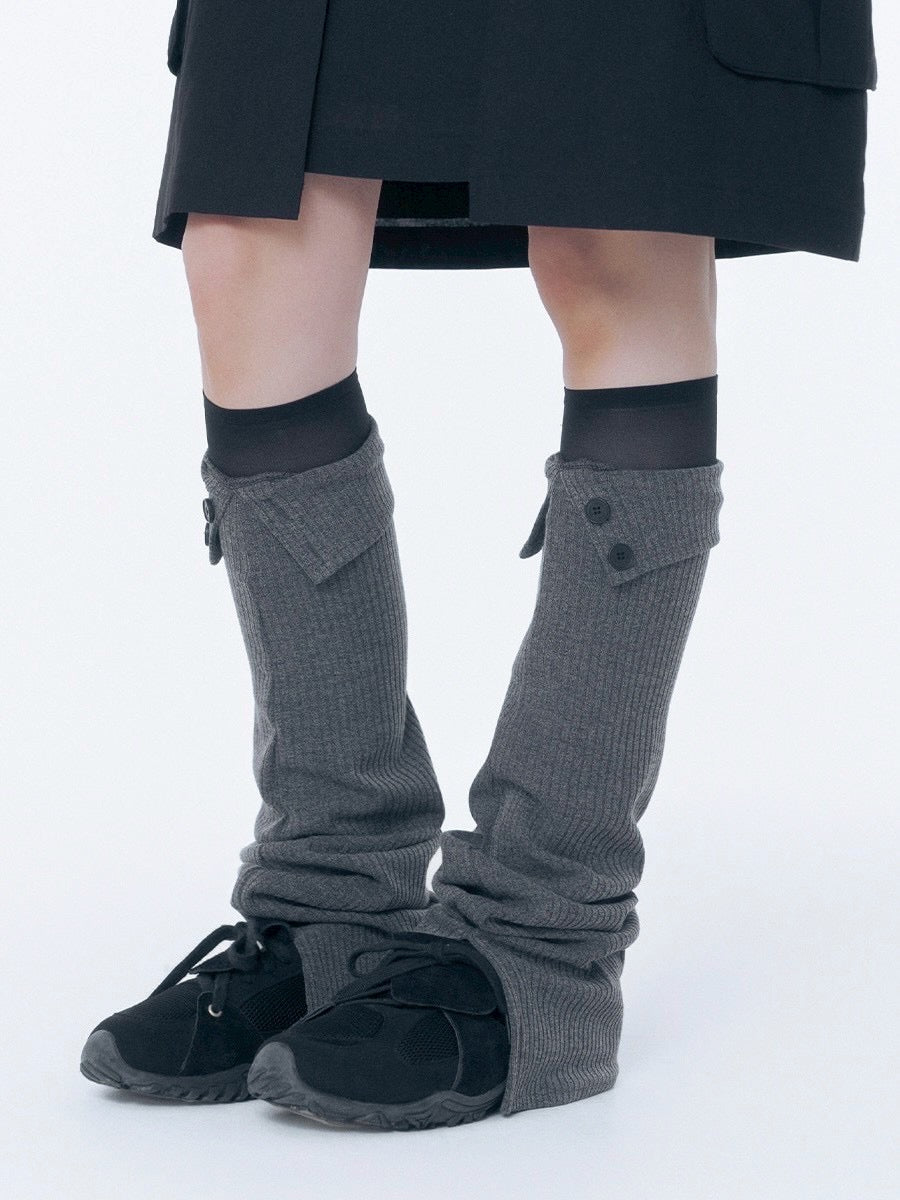 【Miseki seoul】Button slit leg warmer
