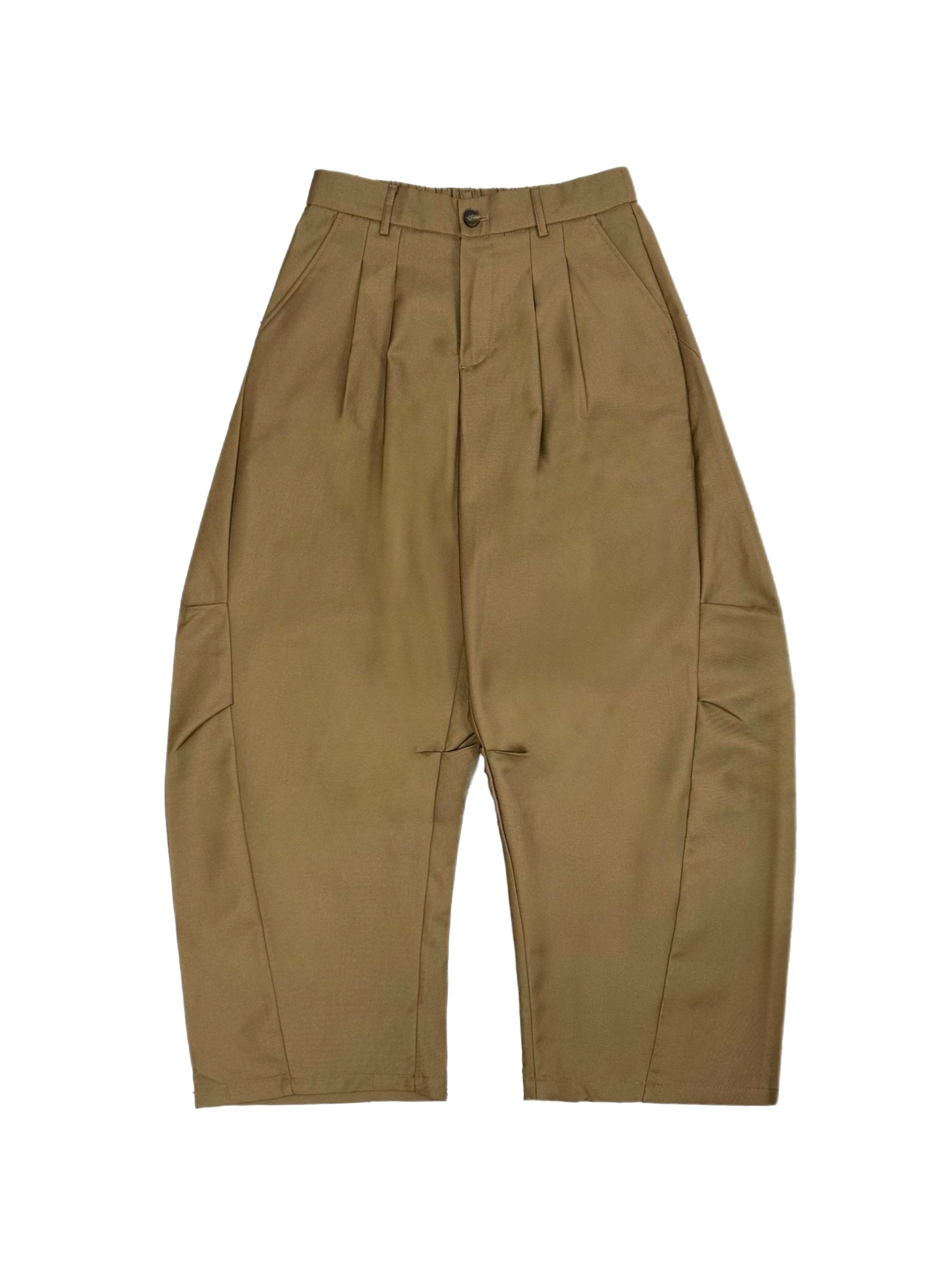 4/10 20:00発売 受注制【Chikashitsu +】2 tuck side design curve pants (3color)