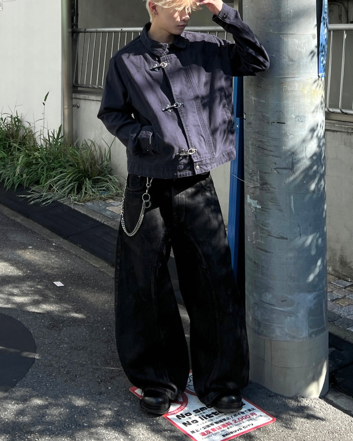 大阪店WEB限定受注制【Chikashitsu +】design hook cropped jacket (3color)