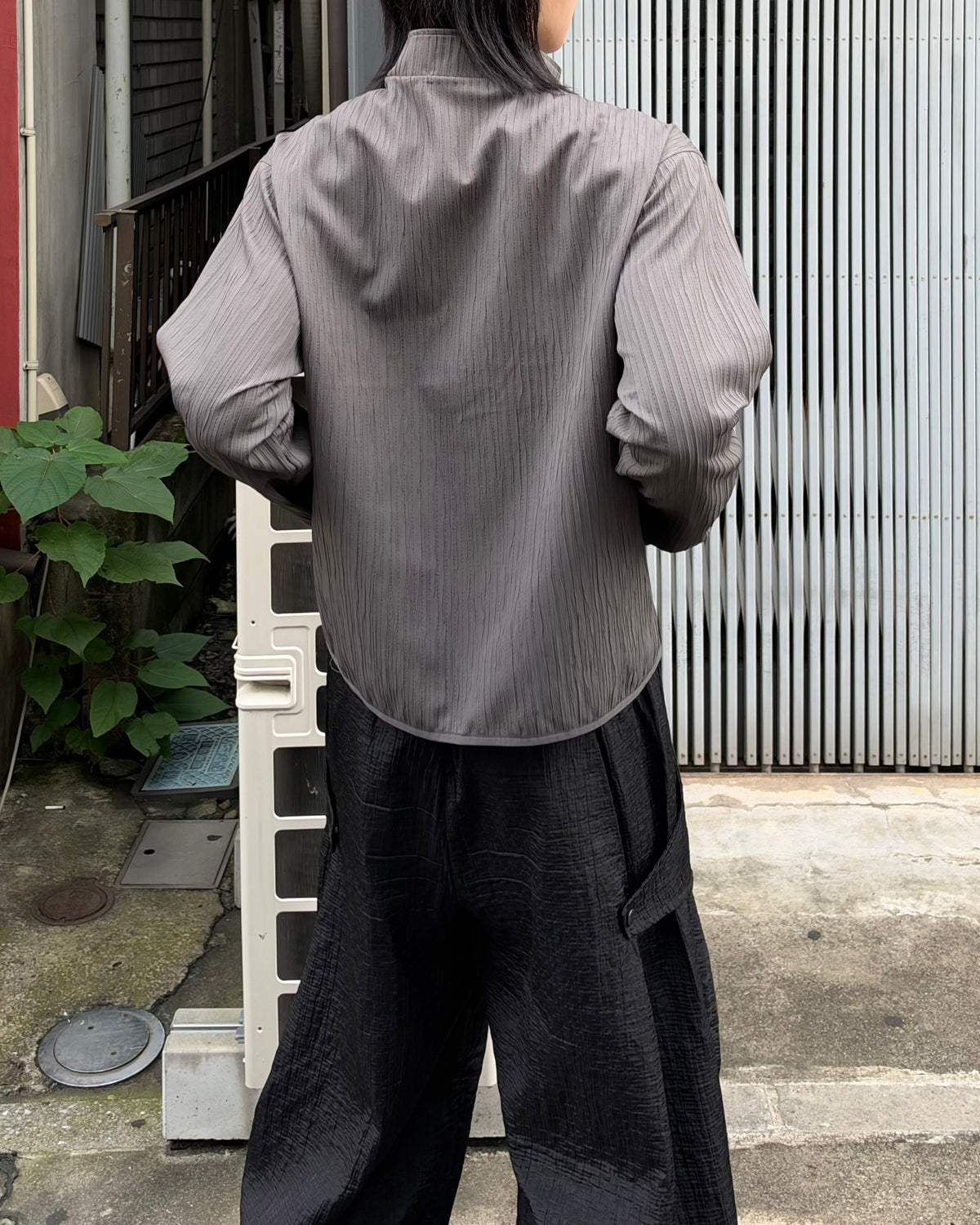 受注制【youll】pleated asymmetry jacket (3color)