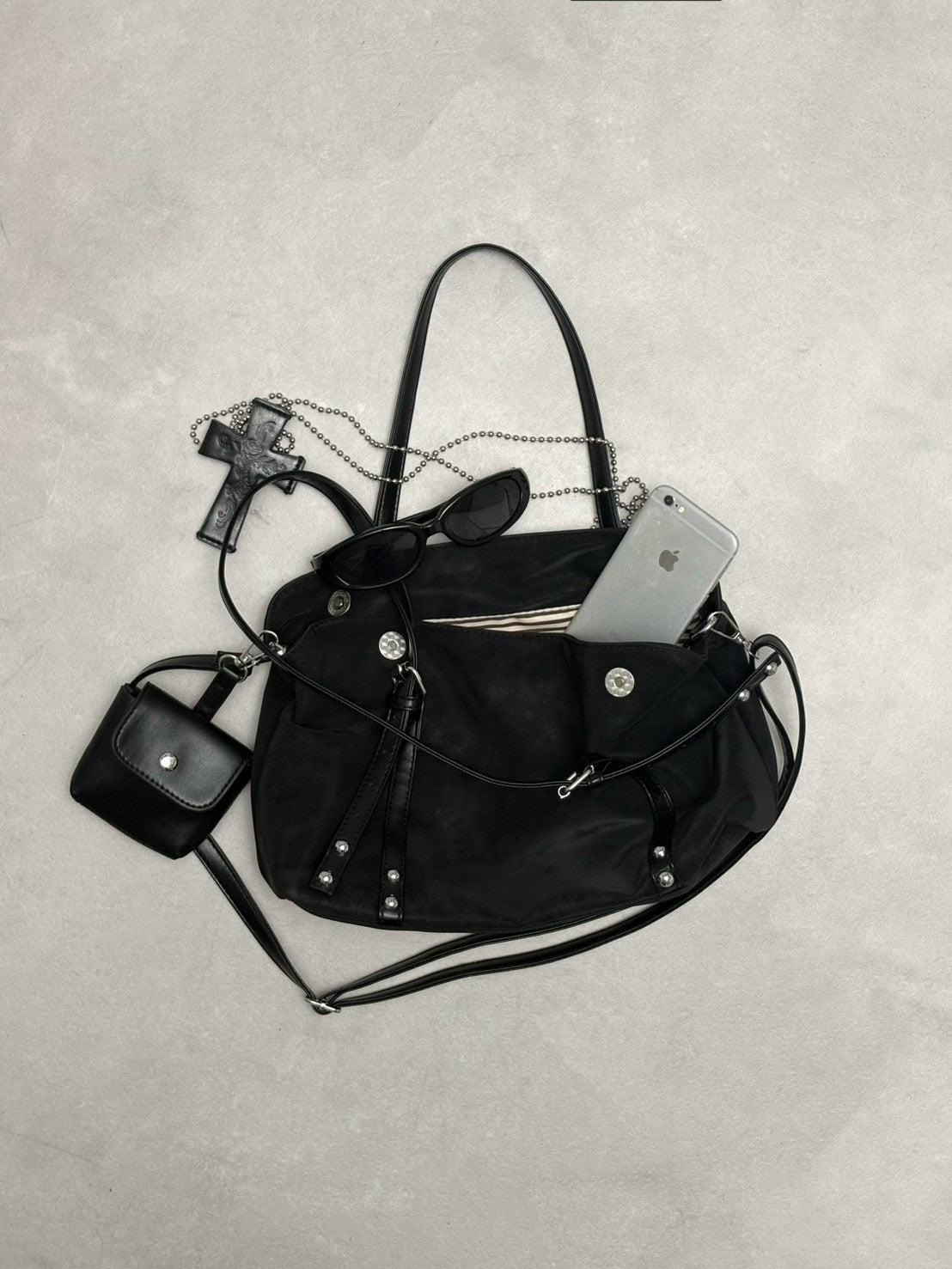 受注制【OaKS】suede pouch shoulder bag (2color)